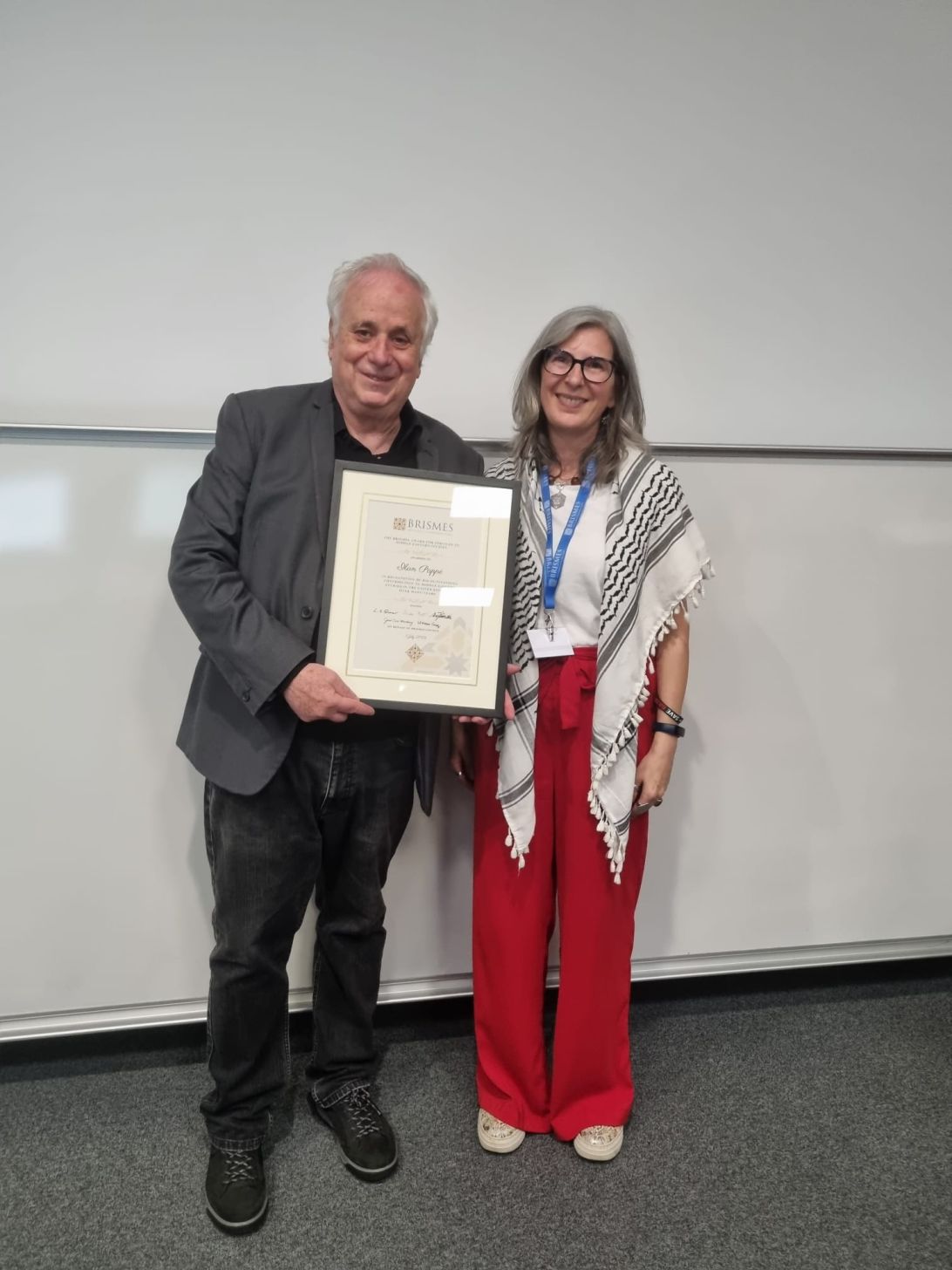 Ilan Pappé Receives Award for Services to Middle Eastern Studies
